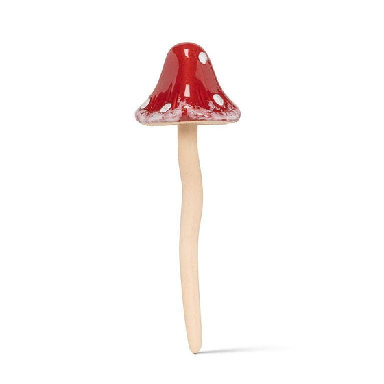 Small Wobbly Dot Mushroom Stake-4 Assorted-7"H