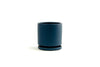 6.5" Gemstone Cylinder Pots with Water Saucers: Midnight