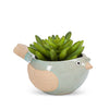 Sm Bird Planter-Lt Blue-5" L