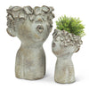 Sm Kissing Face Planter-7.5"H-468 with String of Pearl