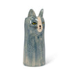 Skinny Cat Vase-6"H: Blue