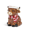 Highland Cow Vase with Scarf