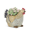 Blk Tail Rooster Planter-9"L-1219