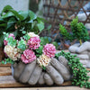 Hand-Shaped Concrete Planters: STYLE B