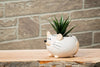 Sm Mouse Planter-Wht-2.5H