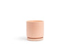 10.5" Gemstone Cylinder Pots with Water Saucers: Bubblegum