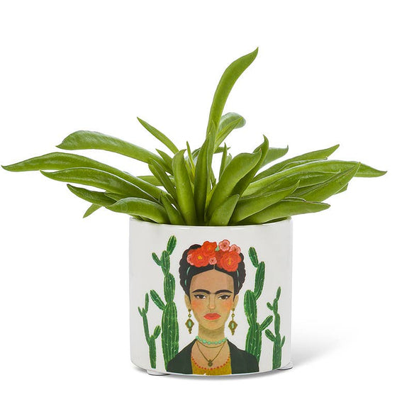 Sm Lady & Cactus Planter-2.5"D