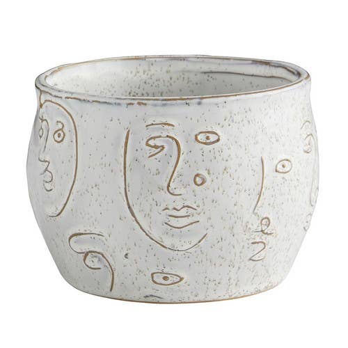 Abstract Face Pot Sm