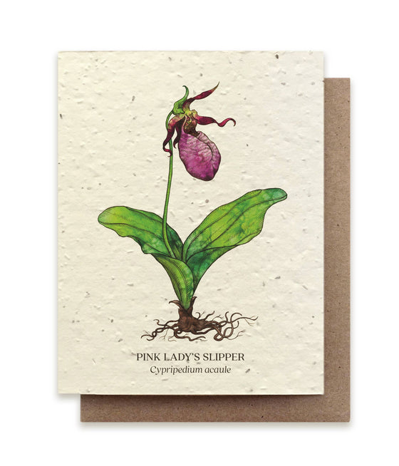 Lady's Slipper Plantable Wildflower Seed Card