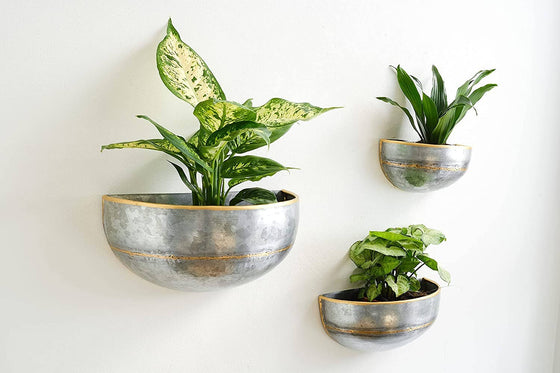 Set 3 Wall Hanging Planter, Outdoor Indoor Plant Pots