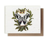 Zebra Swallowtail Butterfly & PawPaw Plantable Herb Card: Glassine Sleeves