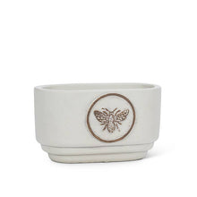  Sm Bee Crest Oval Planter-3"H