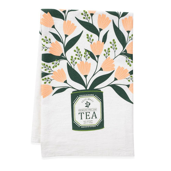 Tea Tin Bouquet Tea Towel / Kitchen Decor / Midwest Made