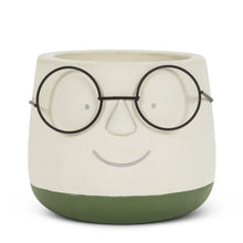  Lg Face Planter w/Glasses-6"D-1497