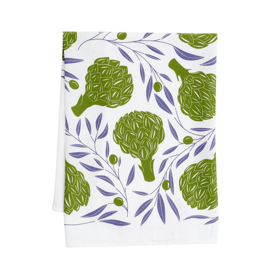 Artichokes + Olives Tea Towel / Kitchen Decor / Midwest Made