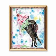  prints - Ice Cream Alligator 8x10"