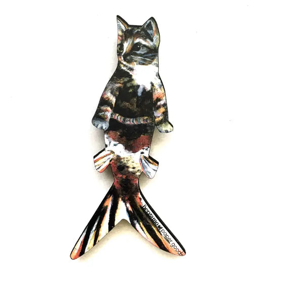 Magnet - Orange Mermaid Cat