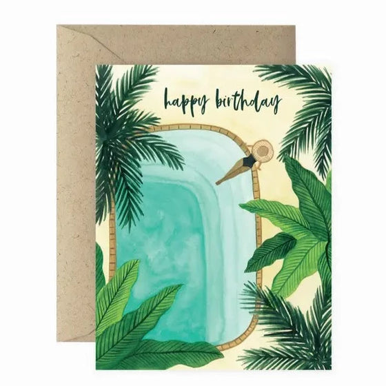 Card - Tropical Pool Birthday