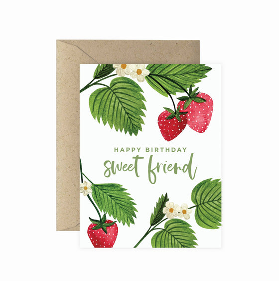 Sweet Friend Happy Birthday Greeting Card